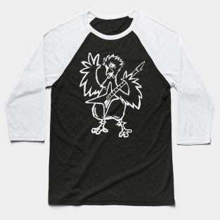 Heavy Metal Band Guitarist Chicken Guitar Playing Chick Gift Baseball T-Shirt